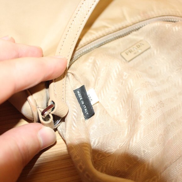Prada Beige Nylon and Leather Re-Edition 2005 Baguette Bag - Picture 9 of 9